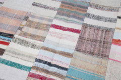 Kirk Yama Grey Patchwork Cotton Wool Handmade Area Rug 6'8'' x 9'10''