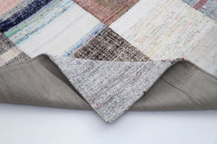 Kirk Yama Grey Patchwork Cotton Wool Handmade Area Rug 7'0'' x 9'11''