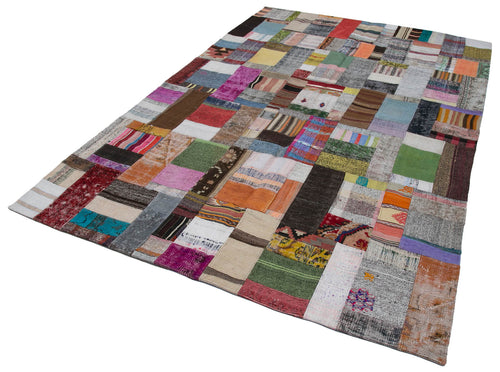 Handmade Area Rug – Grey Patchwork Rug | Soft Cotton Wool Durable Carpet