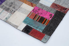 Kirk Yama Grey Patchwork Cotton Wool Handmade Area Rug 6'7'' x 10'0''
