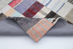 Kirk Yama Grey Patchwork Cotton Wool Handmade Area Rug 6'10'' x 10'0''