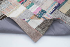 Handmade Area Rug | Kirk Yama Grey Patchwork Cotton Wool Carpet 6'9" x 10'0"