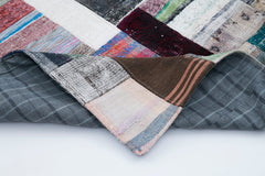 Kirk Yama Grey Patchwork Cotton Wool Handmade Area Rug 6'7'' x 10'0''