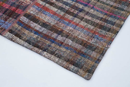 Kirk Yama Grey Patchwork Cotton Wool Handmade Area Rug 6'8'' x 9'11''