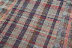 Handmade Area Rug - Grey Patchwork Cotton Wool Vintage Turkish Carpet 6'8''x9'10''