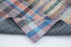 Kirk Yama Grey Patchwork Cotton Wool Handmade Area Rug 6'8'' x 9'11''