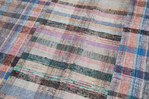 Kirk Yama Grey Patchwork Cotton Wool Handmade Area Rug 6'8'' x 9'11''