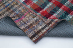 Kirk Yama Grey Patchwork Cotton Wool Handmade Area Rug 6'9'' x 9'10''