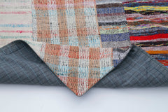 Kirk Yama Grey Patchwork Cotton Wool Handmade Area Rug 6'8'' x 10'0''