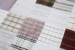 Kirk Yama Grey Patchwork Cotton Wool Handmade Area Rug 6'7'' x 9'10''