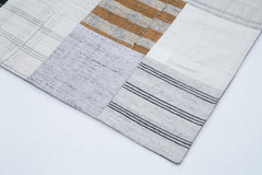 Kirk Yama Grey Patchwork Cotton Wool Handmade Area Rug 6'7'' x 9'10''