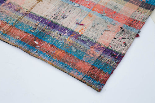 Handmade Area Rug – Vintage Turkish Wool Carpet | Grey Patchwork Style