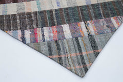 Kirk Yama Grey Patchwork Cotton Wool Handmade Area Rug 6'8'' x 9'10''