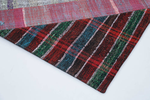 Kirk Yama Grey Patchwork Cotton Wool Handmade Area Rug 6'9'' x 10'0''