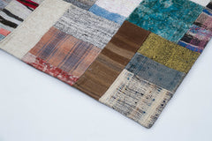 Kirk Yama Grey Patchwork Cotton Wool Handmade Area Rug 6'7'' x 9'10''