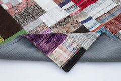 Kirk Yama Grey Patchwork Cotton Wool Handmade Area Rug 6'7'' x 9'10''
