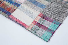 Kirk Yama White Patchwork Cotton Wool Handmade Area Rug 6'11'' x 10'0''