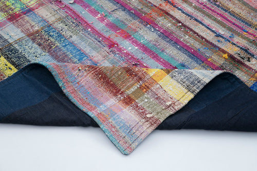 Kirk Yama Grey Patchwork Cotton Wool Handmade Area Rug 7'3'' x 10'8''