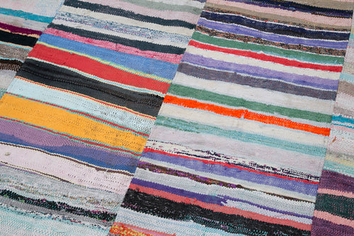 Kirk Yama Grey Patchwork Cotton Wool Handmade Area Rug 7'1'' x 10'5''