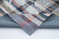 Handmade Area Rug - Grey Patchwork Cotton Wool Blend 7'x10' Durable Turkish Carpet