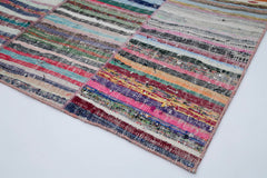 Kirk Yama Grey Patchwork Cotton Wool Handmade Area Rug 6'8'' x 9'4''