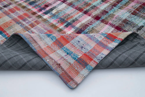 Kirk Yama Grey Patchwork Cotton Wool Handmade Area Rug 6'6'' x 9'9''