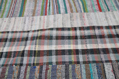 Kirk Yama Grey Patchwork Cotton Wool Handmade Area Rug 6'8'' x 9'11''