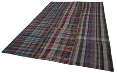 Kirk Yama Grey Patchwork Cotton Wool Handmade Area Rug 6'7'' x 9'10''