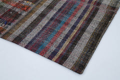 Kirk Yama Grey Patchwork Cotton Wool Handmade Area Rug 6'7'' x 9'10''