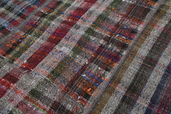 Kirk Yama Grey Patchwork Cotton Wool Handmade Area Rug 6'7'' x 9'10''