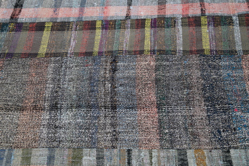 Kirk Yama Grey Patchwork Cotton Wool Handmade Area Rug 6'5'' x 10'0''