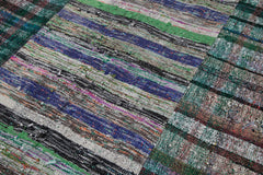Kirk Yama Grey Patchwork Cotton Wool Handmade Area Rug 6'8'' x 9'7''
