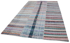 Kirk Yama Grey Patchwork Cotton Wool Handmade Area Rug 6'8'' x 9'10''