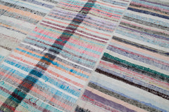 Kirk Yama Grey Patchwork Cotton Wool Handmade Area Rug 6'8'' x 9'10''