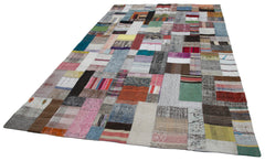 Kirk Yama Grey Patchwork Cotton Wool Handmade Area Rug 6'7'' x 10'0''