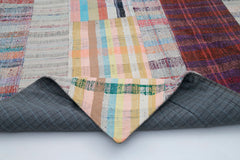 Kirk Yama Grey Patchwork Cotton Wool Handmade Area Rug 6'8'' x 9'11''