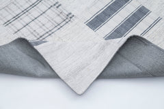 Handmade Area Rug - Kirk Yama Beige Patchwork Cotton Wool Carpet 6'8''x9'10''