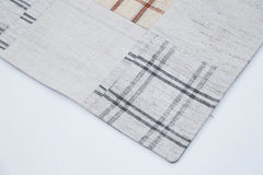 Kirk Yama Grey Patchwork Cotton Wool Handmade Area Rug 6'7'' x 9'10''