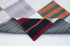 Handmade Area Rug – Beige Patchwork Cotton Wool Rug 6'8'' x 9'10'' | Soft Durable Carpet