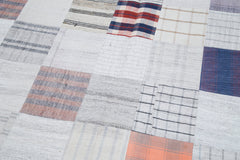 Handmade Area Rug – Beige Patchwork Cotton Wool Rug 6'8'' x 9'10'' | Soft Durable Carpet