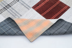 Kirk Yama Beige Patchwork Cotton Wool Handmade Area Rug 6'8'' x 9'10''