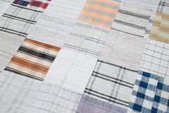 Kirk Yama Beige Patchwork Cotton Wool Handmade Area Rug 6'8'' x 9'10''