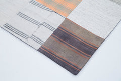 Kirk Yama Grey Patchwork Cotton Wool Handmade Area Rug 6'7'' x 9'9''