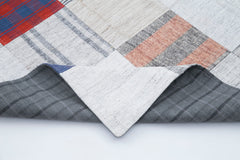 Kirk Yama Grey Patchwork Cotton Wool Handmade Area Rug 6'7'' x 9'9''