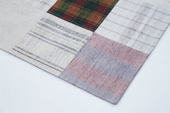 Kirk Yama Grey Patchwork Cotton Wool Handmade Area Rug 6'8'' x 9'9''