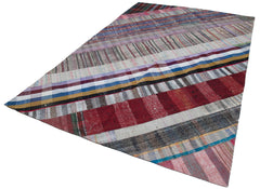 Kirk Yama Grey Patchwork Cotton Wool Handmade Area Rug 6'8'' x 10'0''