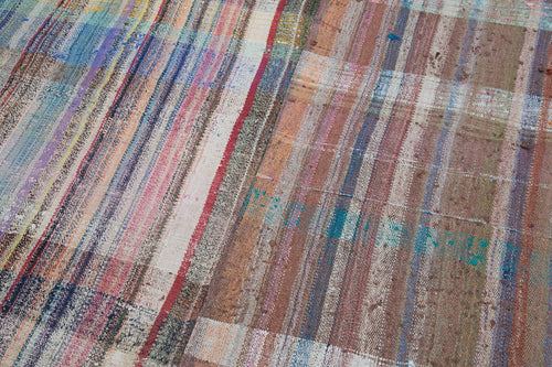 Kirk Yama Grey Patchwork Cotton Wool Handmade Area Rug 6'3'' x 9'10''