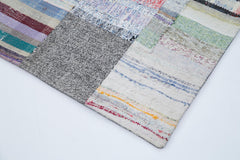 Kirk Yama Grey Patchwork Cotton Wool Handmade Area Rug 6'8'' x 9'10''