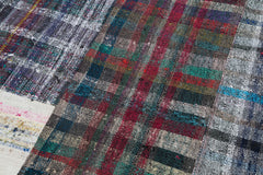 Kirk Yama Grey Patchwork Cotton Wool Handmade Area Rug 6'7'' x 9'10''
