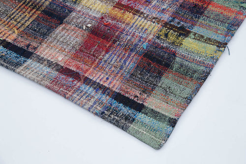 Kirk Yama Grey Patchwork Cotton Wool Handmade Area Rug 5'11'' x 8'11''